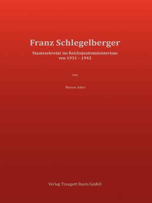 cover image of Franz Schlegelberger